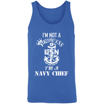 I'm not a Princess White Design Unisex Tank