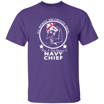 Navy Girl Chief White 5.3 oz. T-Shirt