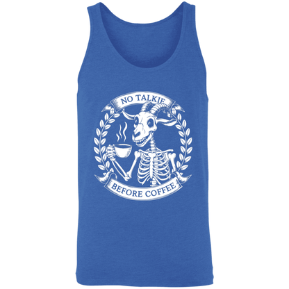 No Talkie Before Coffee  Unisex Tank