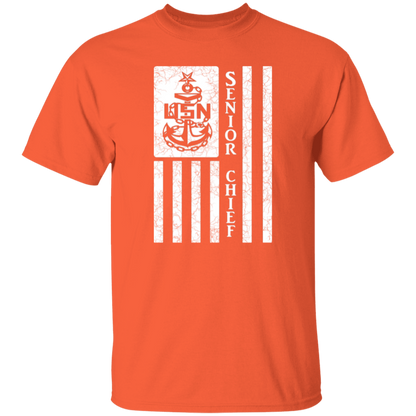 Senior Chief Flag White  5.3 oz. T-Shirt