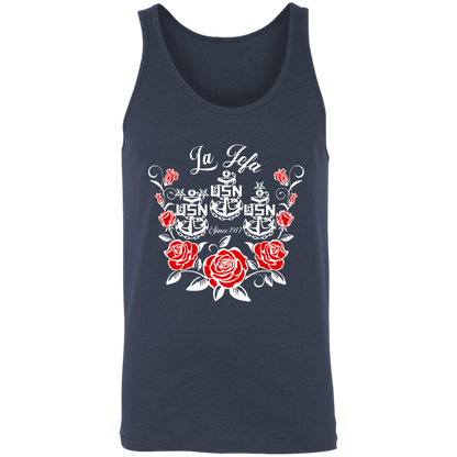 La Jefa Rose White Unisex Tank