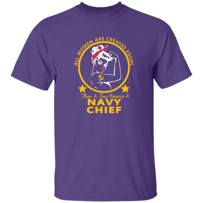 Navy Girl Chief Gold 5.3 oz. T-Shirt