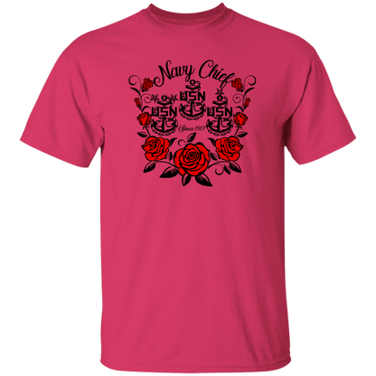 Navy Chief Rose 5.3 oz. T-Shirt