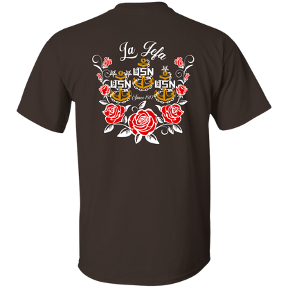 La Jefa Rose Front and Back 5.3 oz. T-Shirt