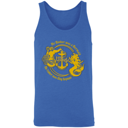 Me Mother and Father Gold Unisex Tank