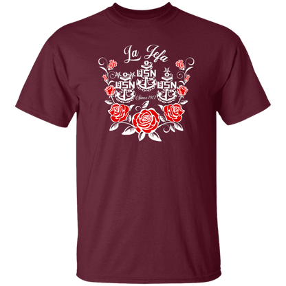 La Jefa Rose White 5.3 oz. T-Shirt