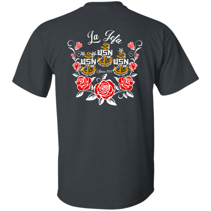 La Jefa Rose Front and Back 5.3 oz. T-Shirt