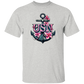 Pink Flower Anchor 5.3 oz. T-Shirt