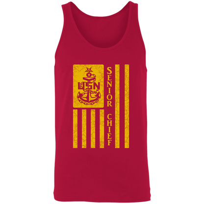 Senior Chief Flag Gold Unisex Tank
