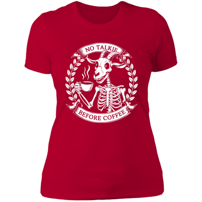 No Talkie Before Coffee Ladies'  T-Shirt