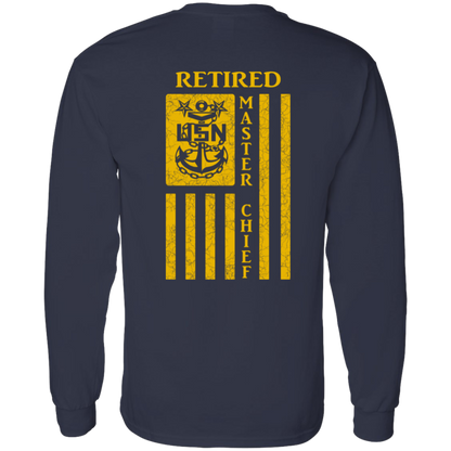 Retired Master Chief Flag FB LS T-Shirt 5.3 oz.