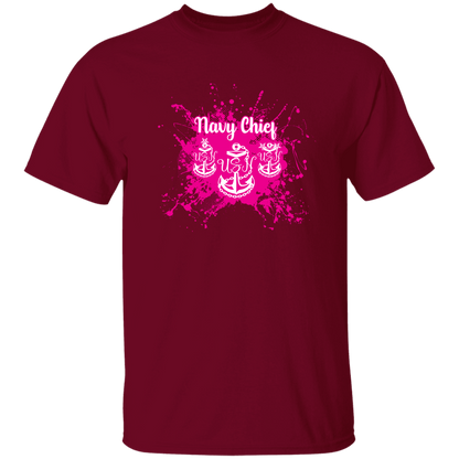 Navy Chief Pink Paint 5.3 oz. T-Shirt