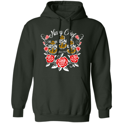 Navy Chief Rose Gold Pullover Hoodie