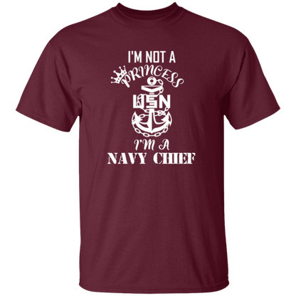 I'm not a Princess White Design 5.3 oz. T-Shirt
