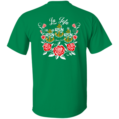 La Jefa Rose Front and Back 5.3 oz. T-Shirt