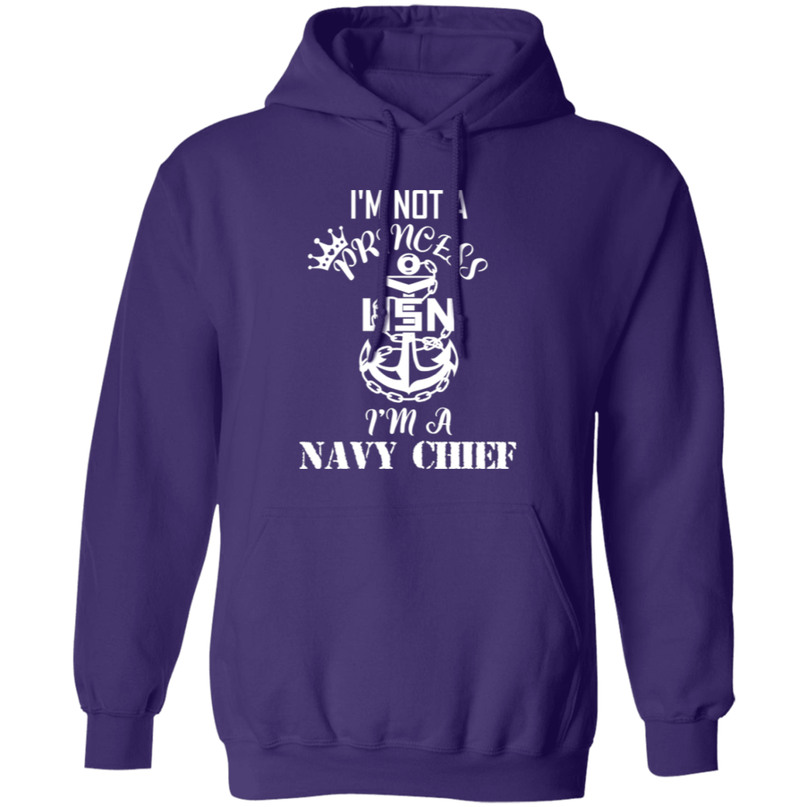 I'm not a Princess White Design Pullover Hoodie
