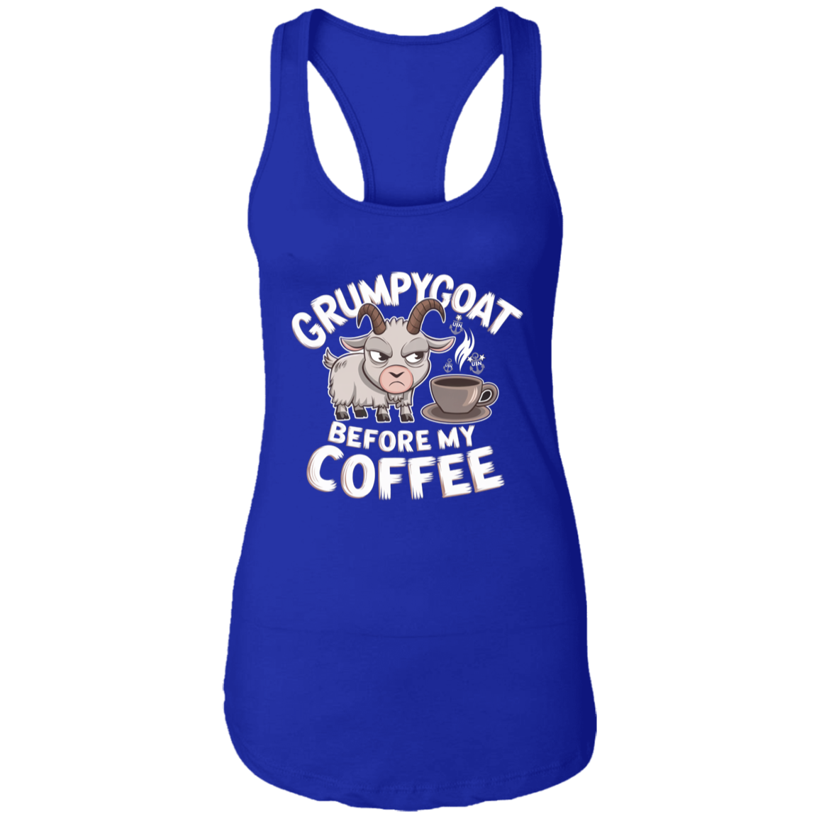 Grumpy Goat  Ladies Racerback Tank