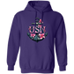 Pink Flower Anchor Pullover Hoodie