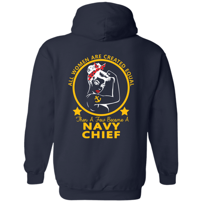Navy Girl Front and Back Pullover Hoodie
