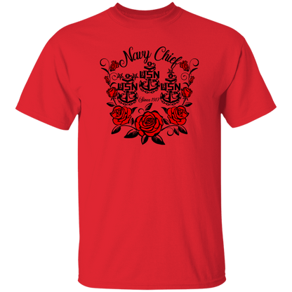 Navy Chief Rose 5.3 oz. T-Shirt