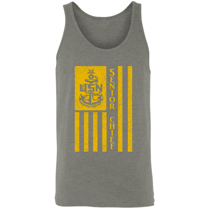 Senior Chief Flag Gold Unisex Tank