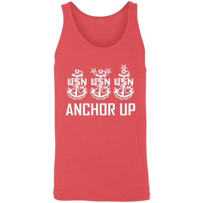 Anchor Up White Design  Unisex Tank