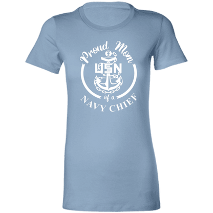 Proud Mom White Design  Ladies' Favorite T-Shirt