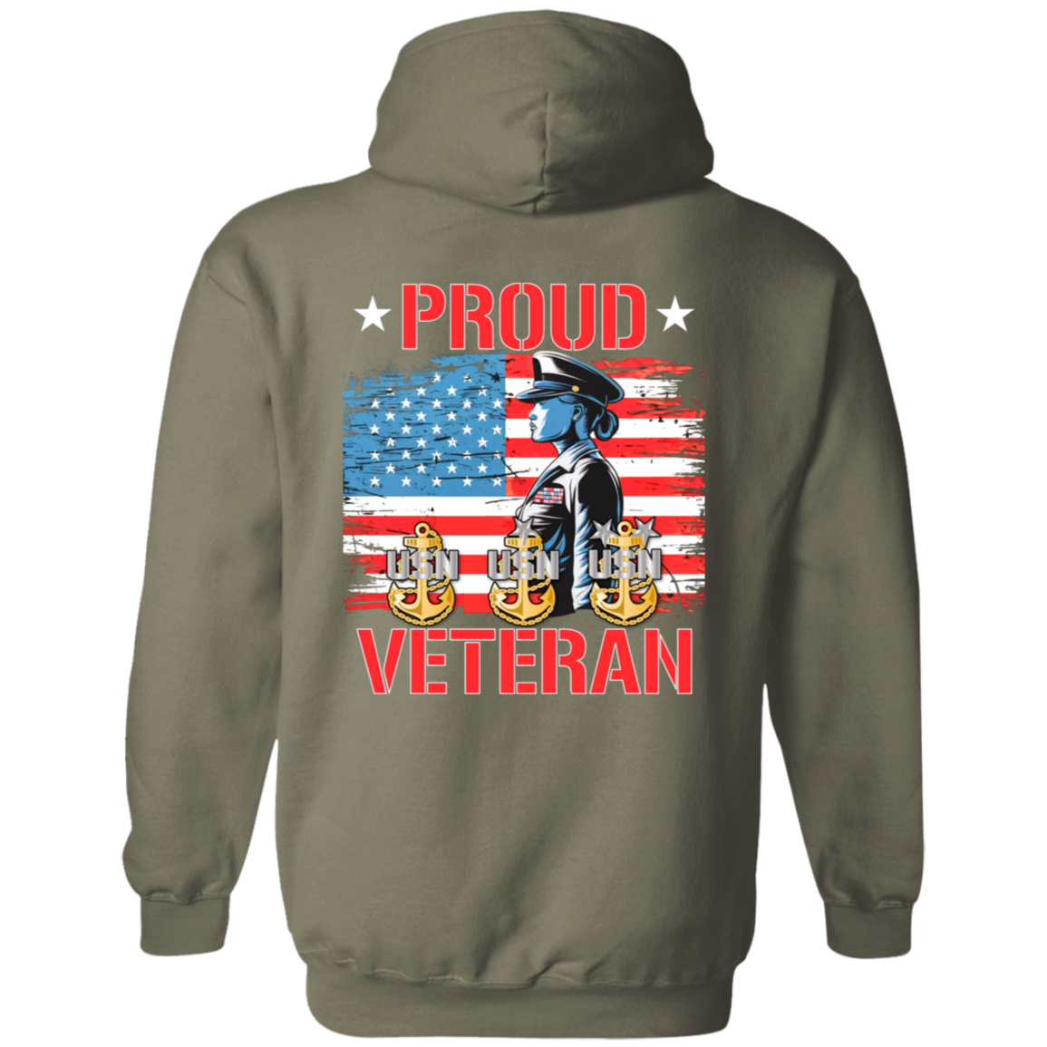 Proud Veteran FB Pullover Hoodie