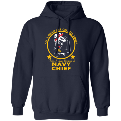 Navy Girl Chief Gold Pullover Hoodie