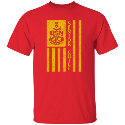 Senior Chief Flag Gold 5.3 oz. T-Shirt