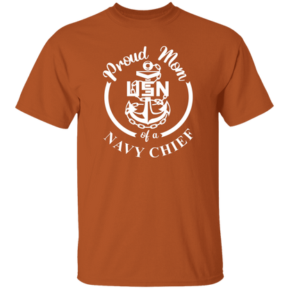 Proud Mom White Design  5.3 oz. T-Shirt