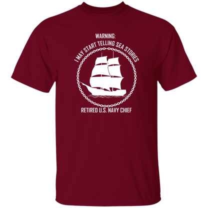 Retired Sea Stories White  5.3 oz. T-Shirt