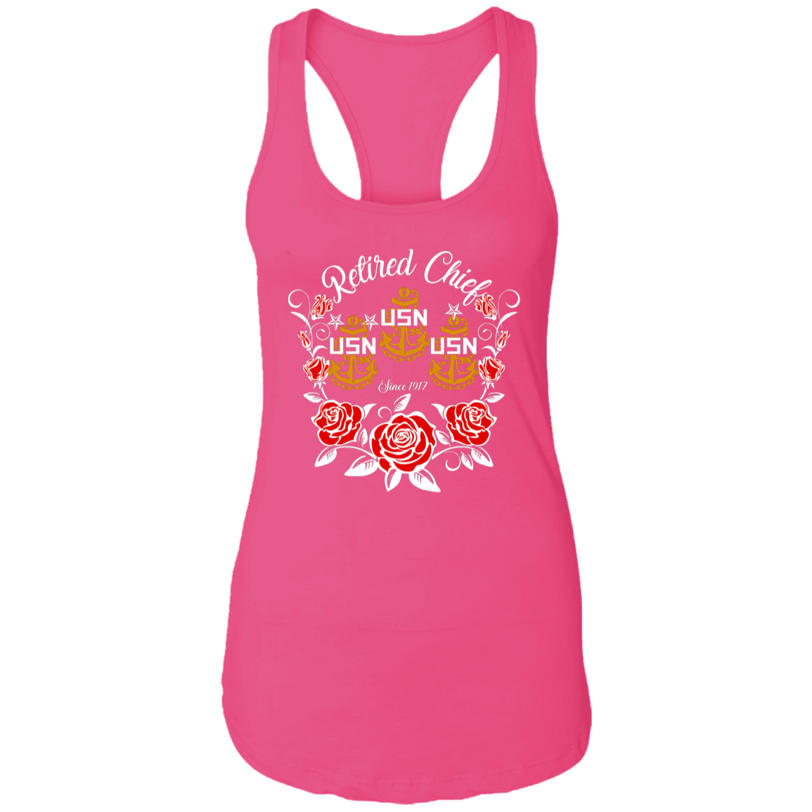 Retired Chief Rose Ladies Racerback Tank