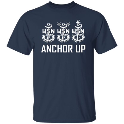 Anchor Up White Design  5.3 oz. T-Shirt