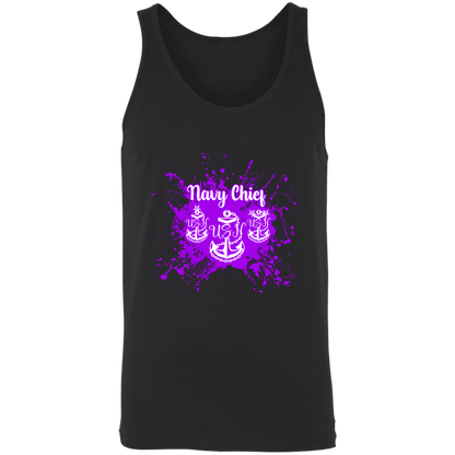 Navy Chief Purple Paint Unisex Tank