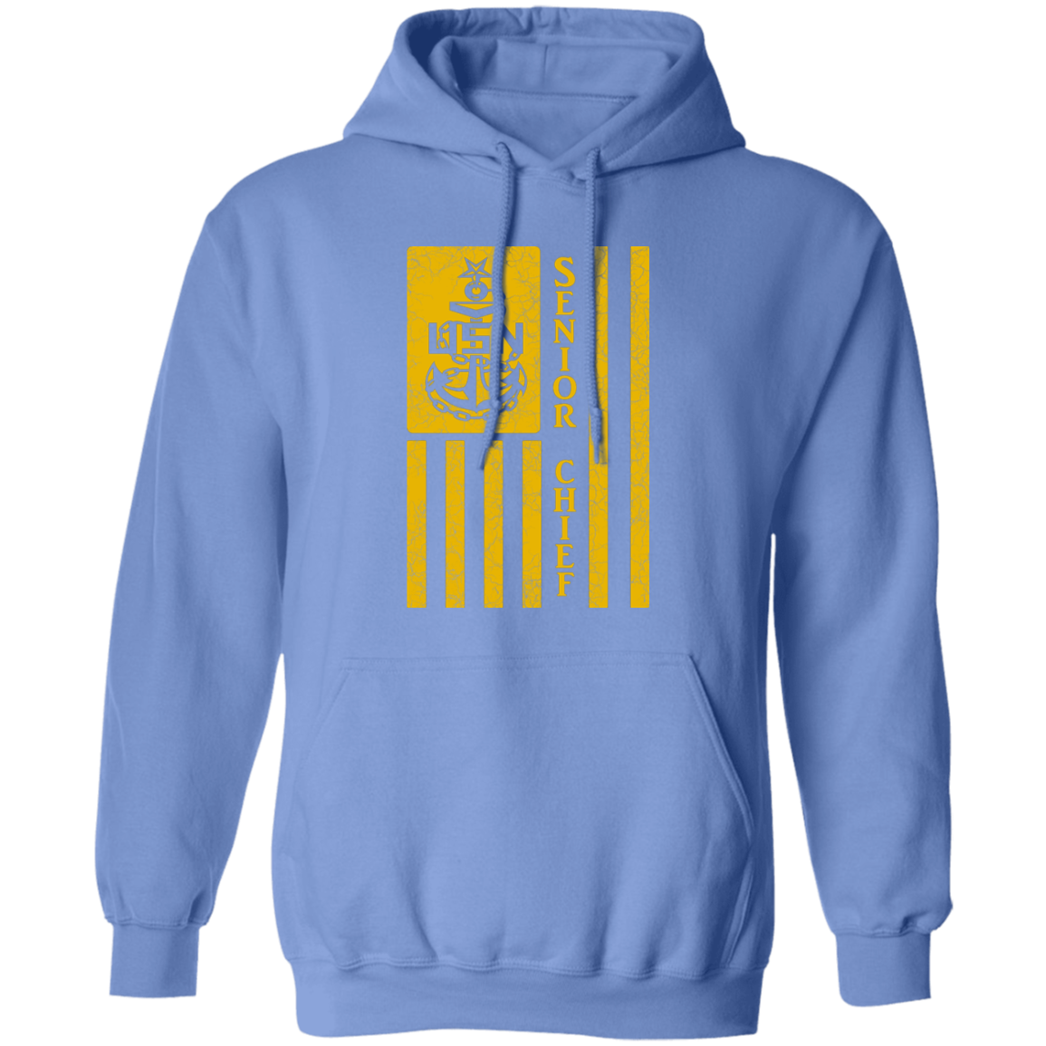 Senior Chief Flag Gold Pullover Hoodie