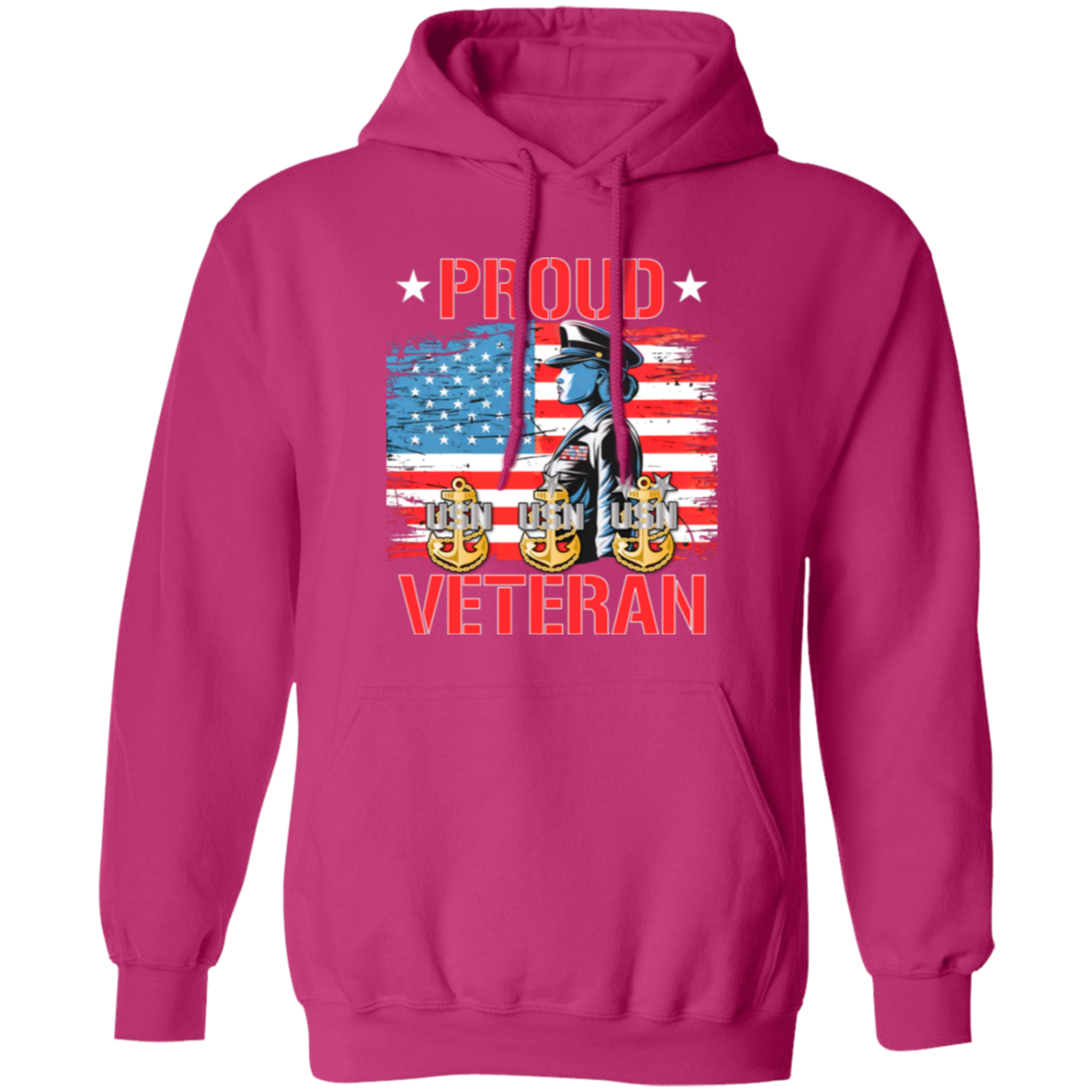 Proud Veteran Pullover Hoodie