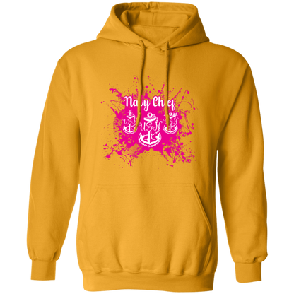 Navy Chief Pink Paint Pullover Hoodie