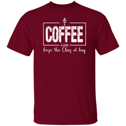 A Coffee a Day White Design 5.3 oz. T-Shirt