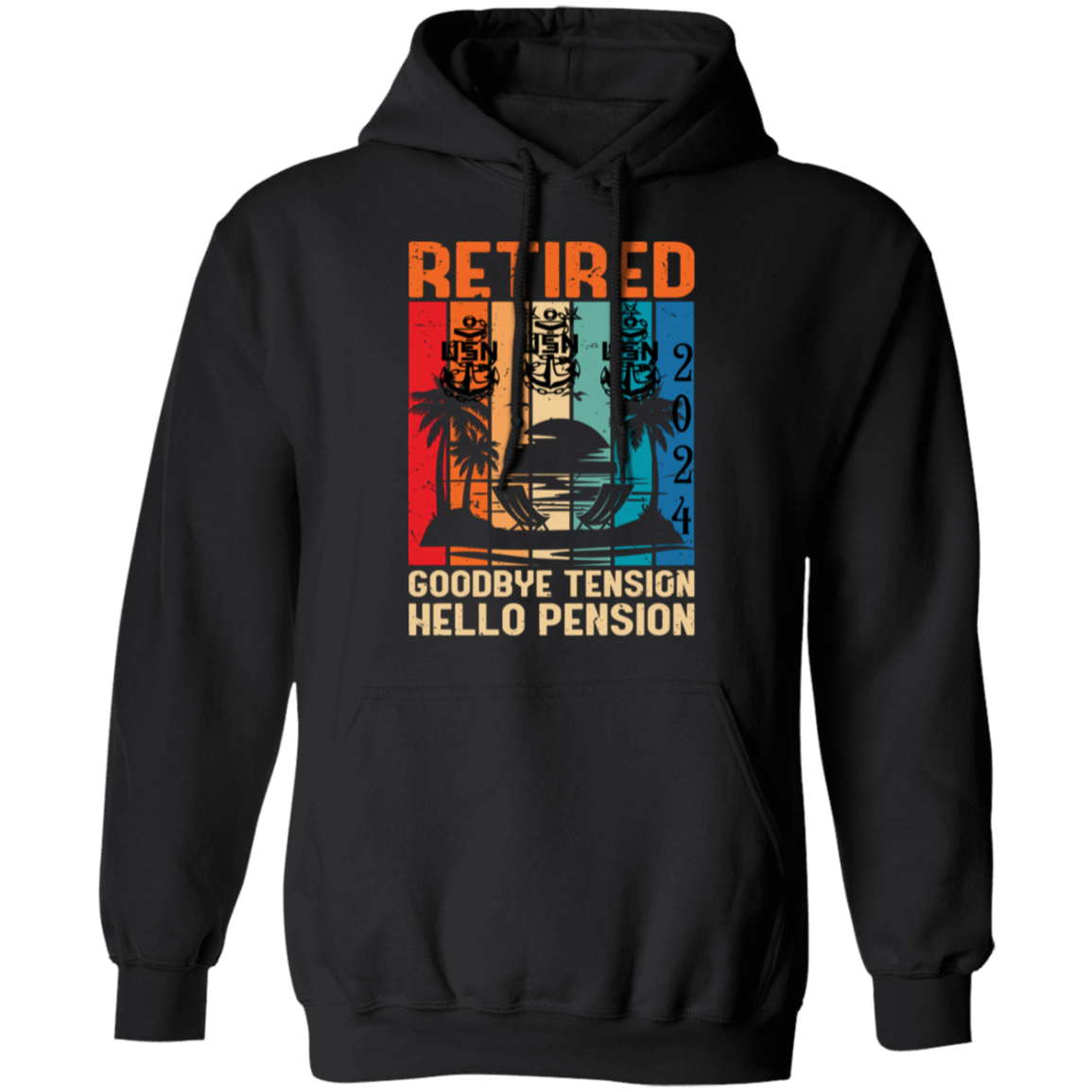 Hello Pension Retired Pullover Hoodie