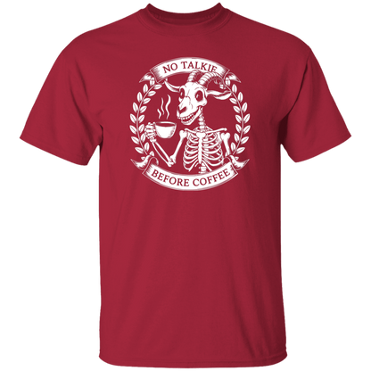 No Talkie Before Coffee  5.3 oz. T-Shirt