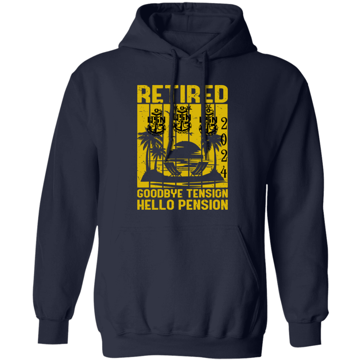 Hello Pension Retired V2 Pullover Hoodie