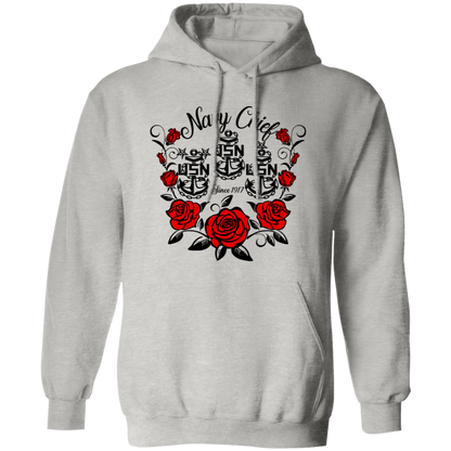 Navy Chief Rose Pullover Hoodie