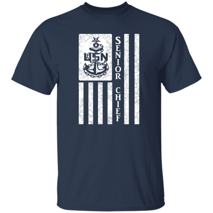 Senior Chief Flag White  5.3 oz. T-Shirt