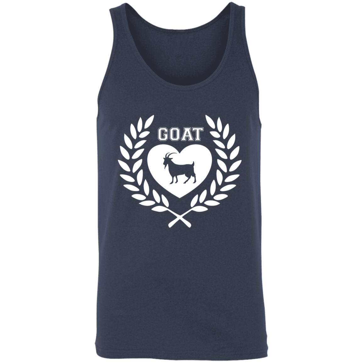 Goat Wreath White Unisex Tank