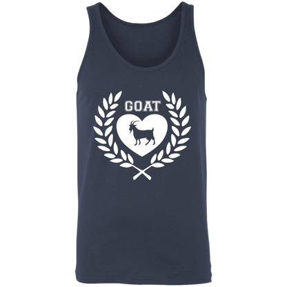 Goat Wreath White Unisex Tank