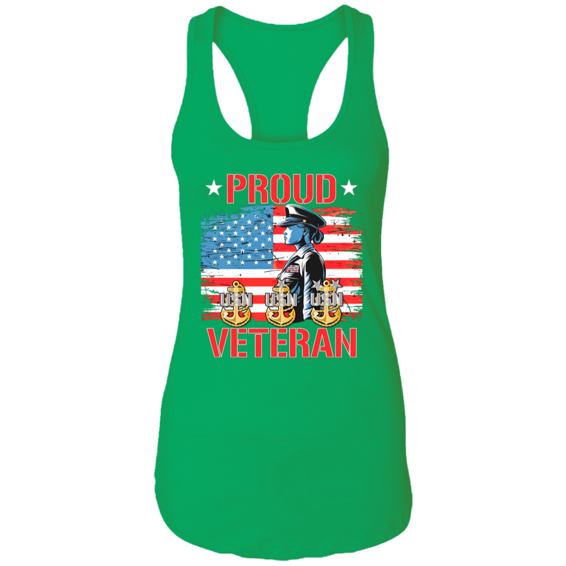 Proud Veteran Ladies Racerback Tank