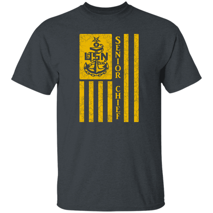 Senior Chief Flag Gold 5.3 oz. T-Shirt