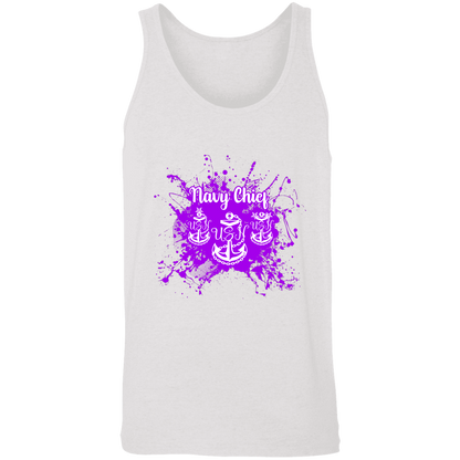 Navy Chief Purple Paint Unisex Tank