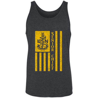 Senior Chief Flag Gold Unisex Tank